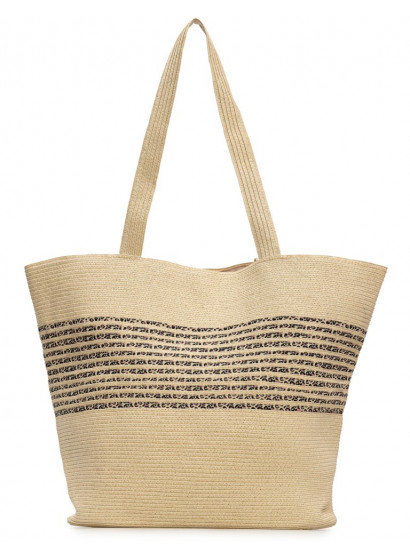Комплект Labbra сумка пляжная + шляпа LL-22009 beige/leopard